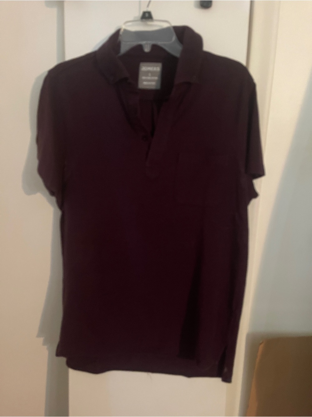 Men's Short-Sleeve Polo in Deep Plum
